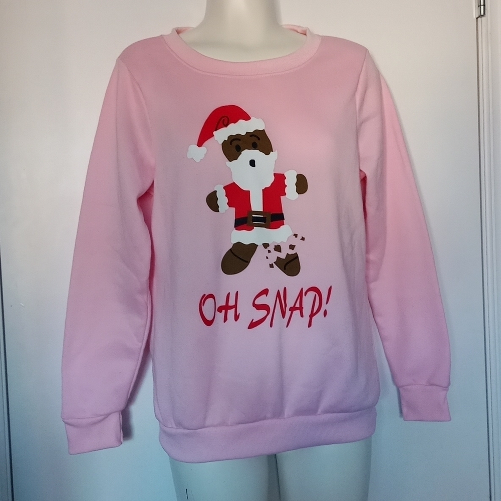 "Oh Snap" Gingerbread Pop Art Christmas Festive Sweater
